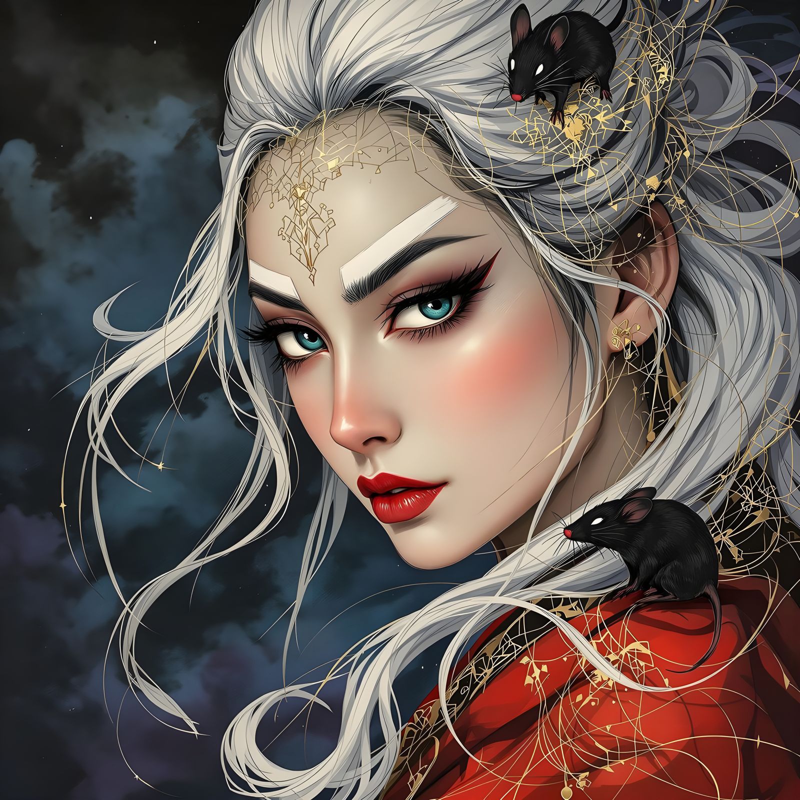 Surreal Asian Witch in Mannerist Style