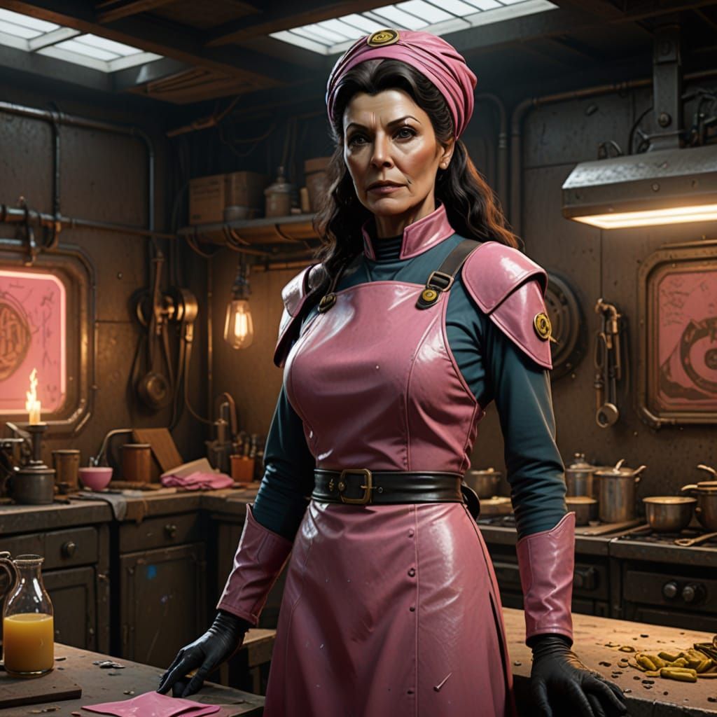 Deanna Troi in Tattered Charwoman's Attire