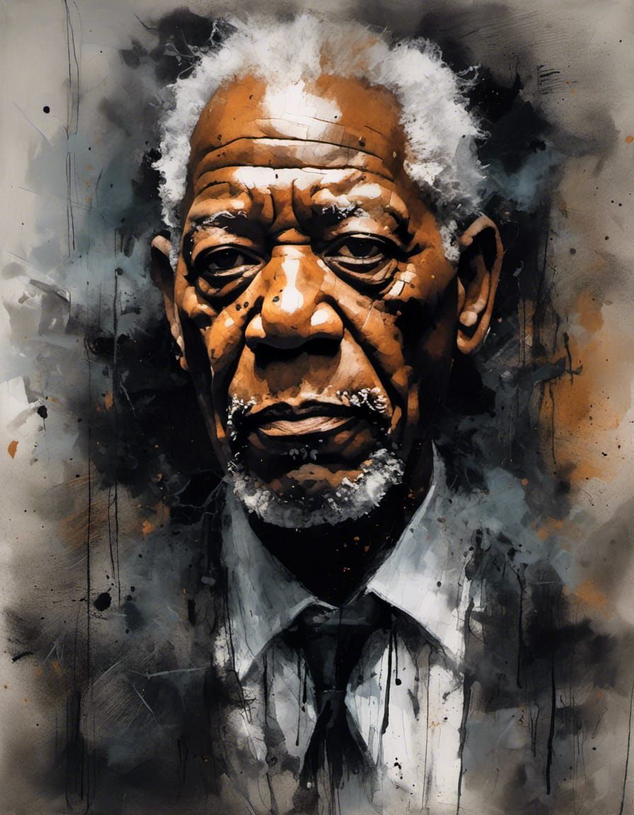 Morgan Freeman, <lora:dark art:1.0>