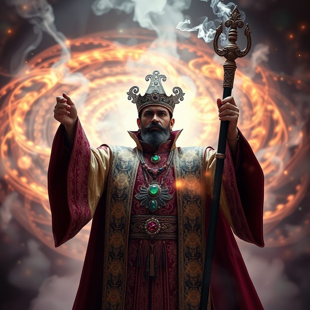 Mystical Magician Unleashes Arcane Power