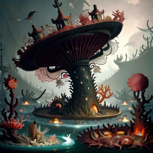 Infernal Garden: A Bosch-Inspired Living Hellscape