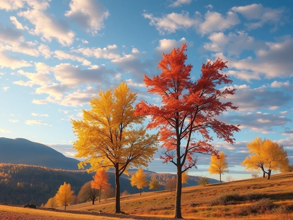 Surreal Autumn Dreamscape Created from Computer Language