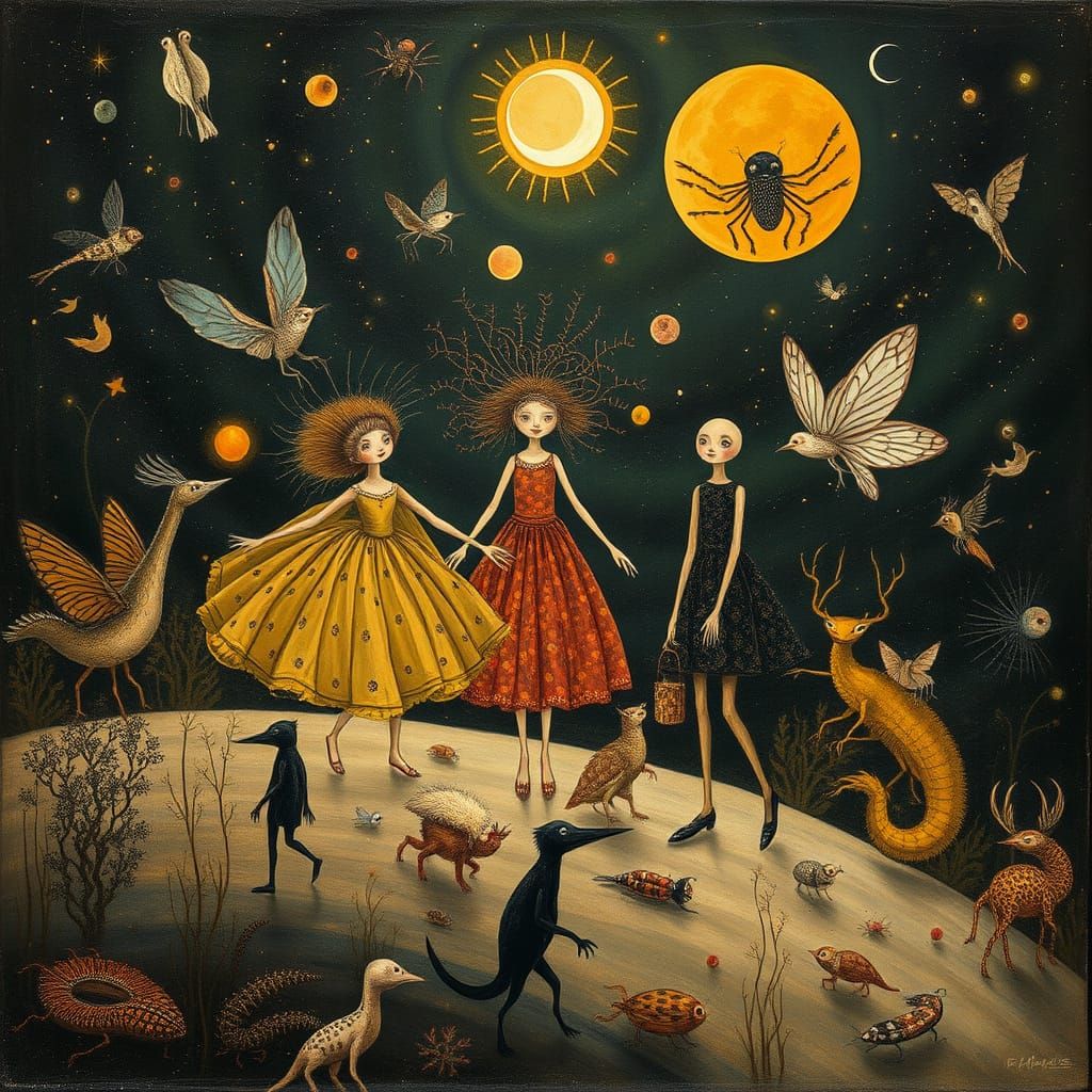 Celestial Surrealism: A Diverse Community in Dreamlike Harmo...