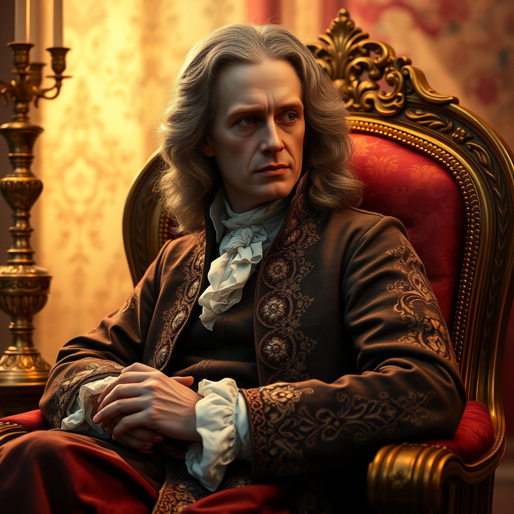 Isaac Newton in Renaissance Style