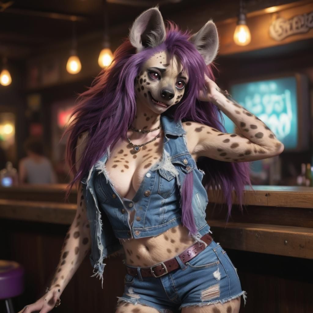 Sultry Furry Dancer in a Dive-Bar