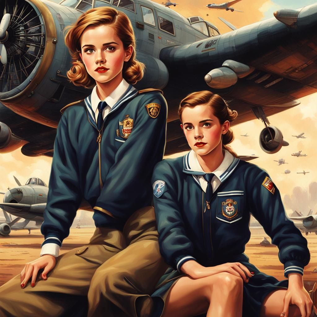 Pin-Up Style Bombshell Illustration