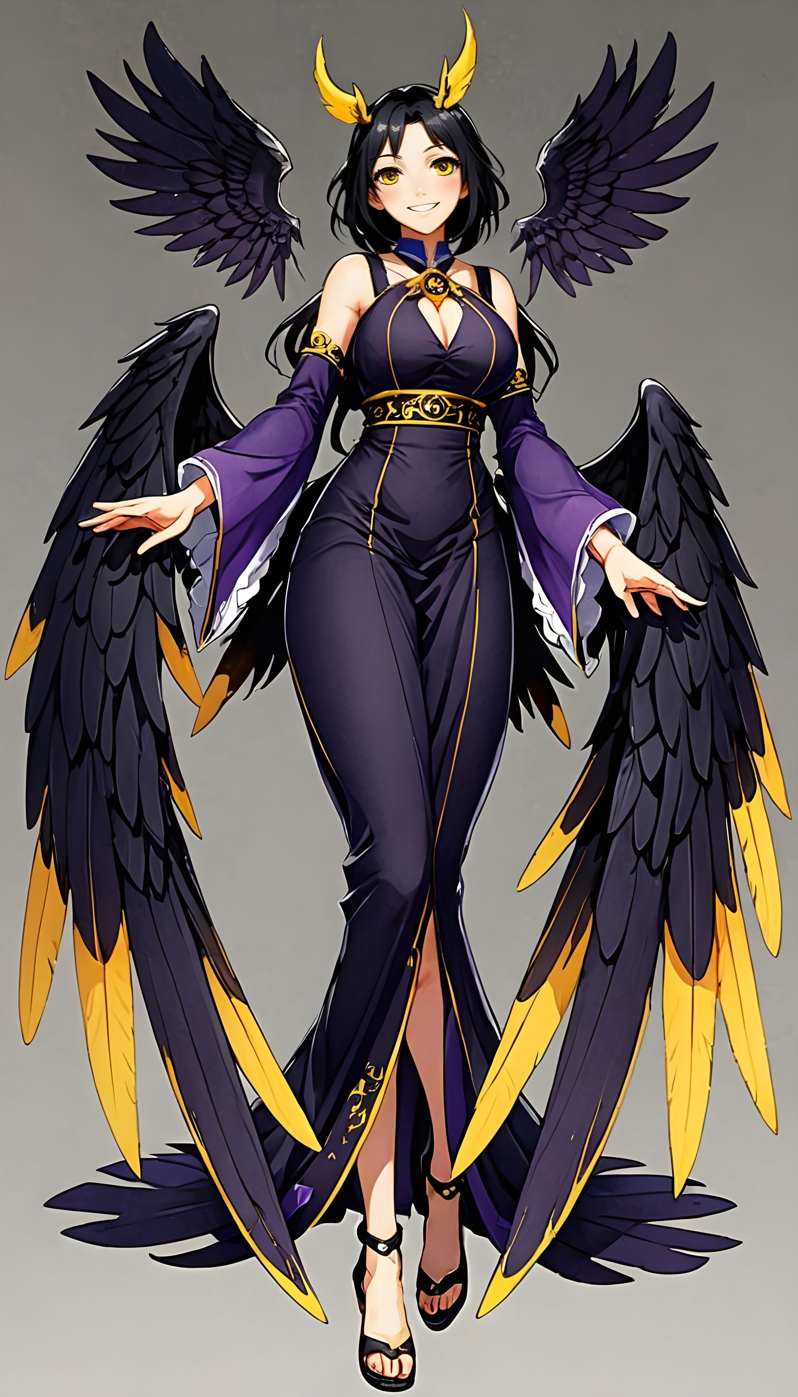 Anime Character Sheet: Woman with Wings
