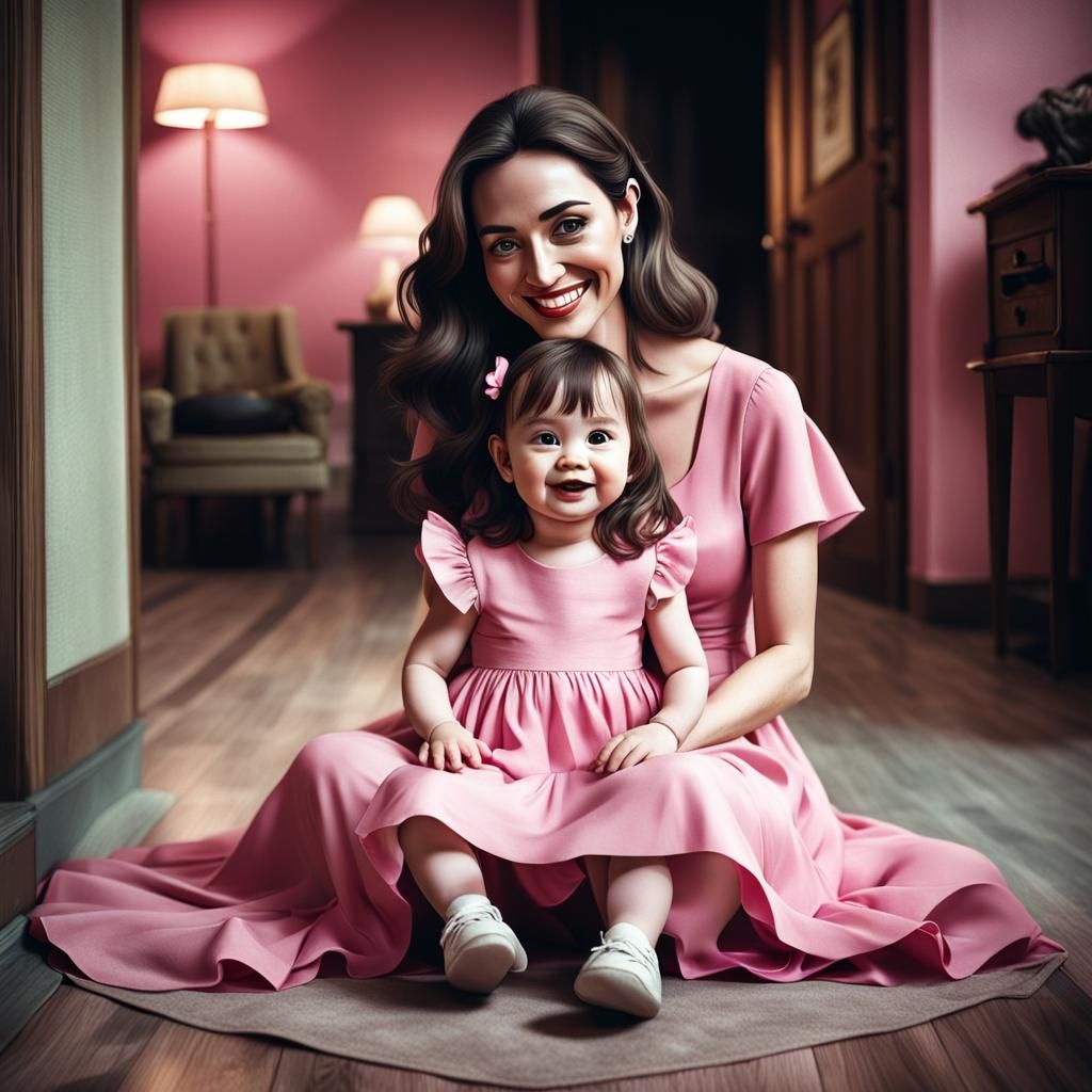 Mother and Baby Portrait in Cinematic Style