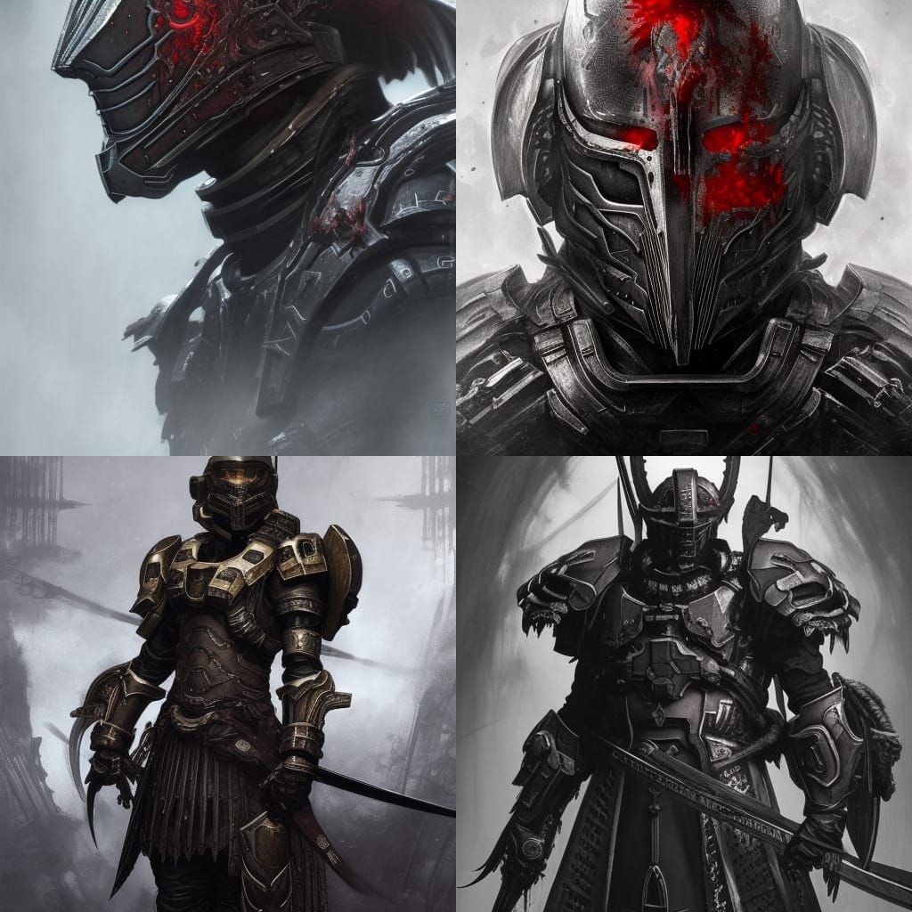 Armored Hunter: Bloodborne Spartan Samurai Shinigami Portrai...