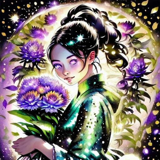 Ethereal Floral Dreamscape in Vibrant Digital Art