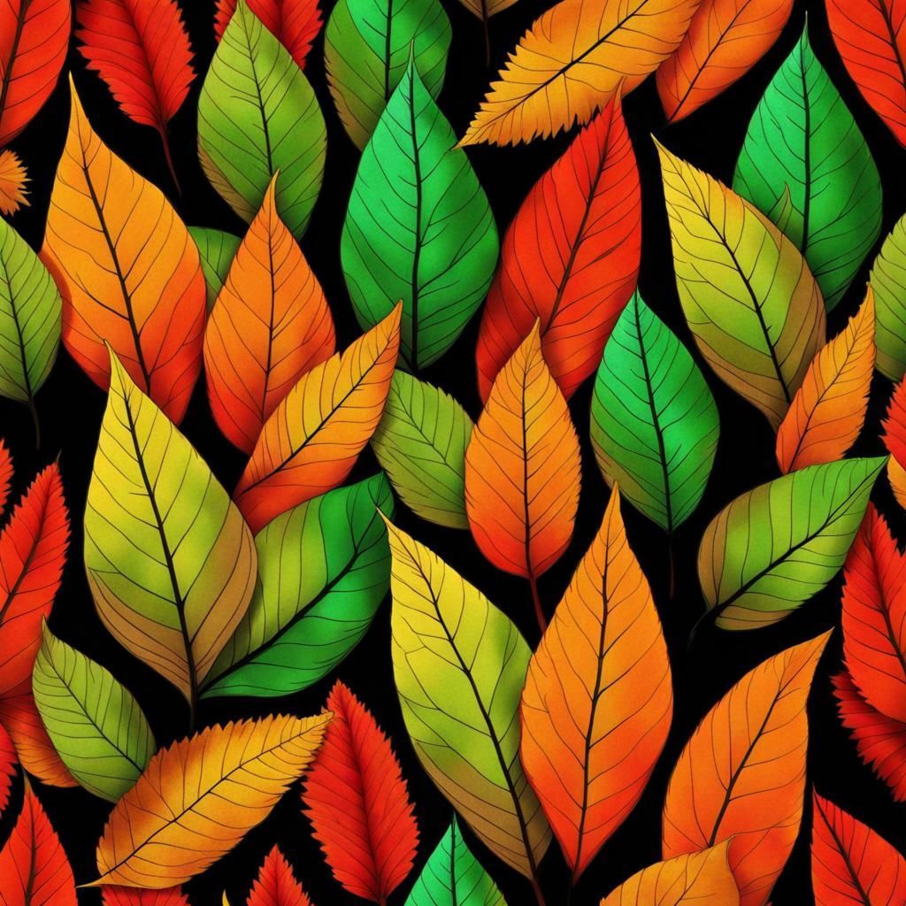 Colorful Autumn Leaves Pattern