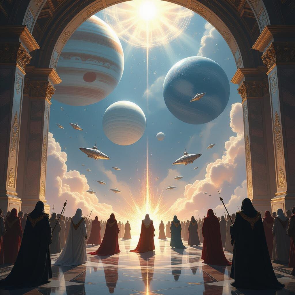 Twelve Zodiac Gods Discuss Cosmic War in Gem Chamber