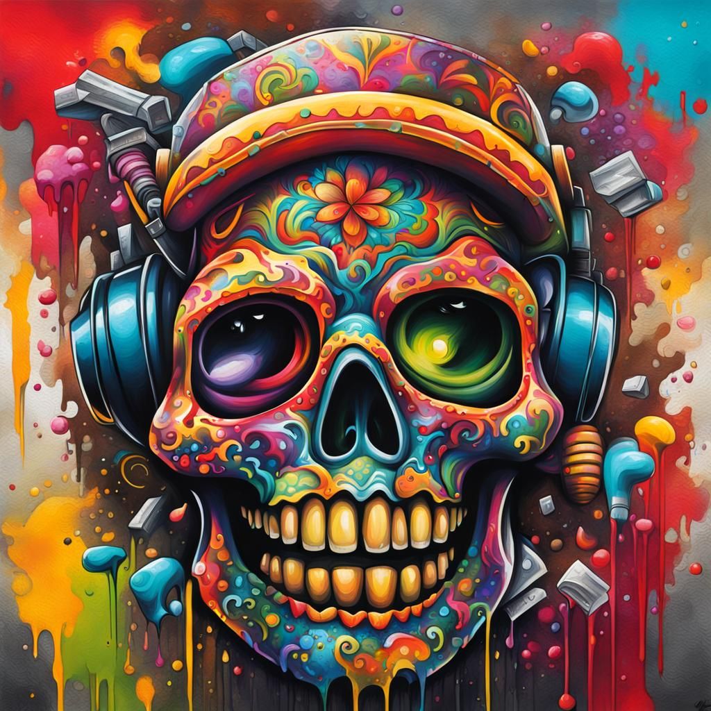 Colorful Graffiti Art in Street Art Style