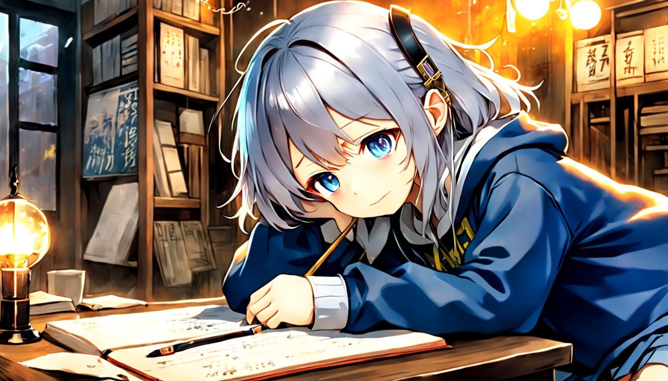 Vibrant Anime Key Visual in Japanese Manga Style