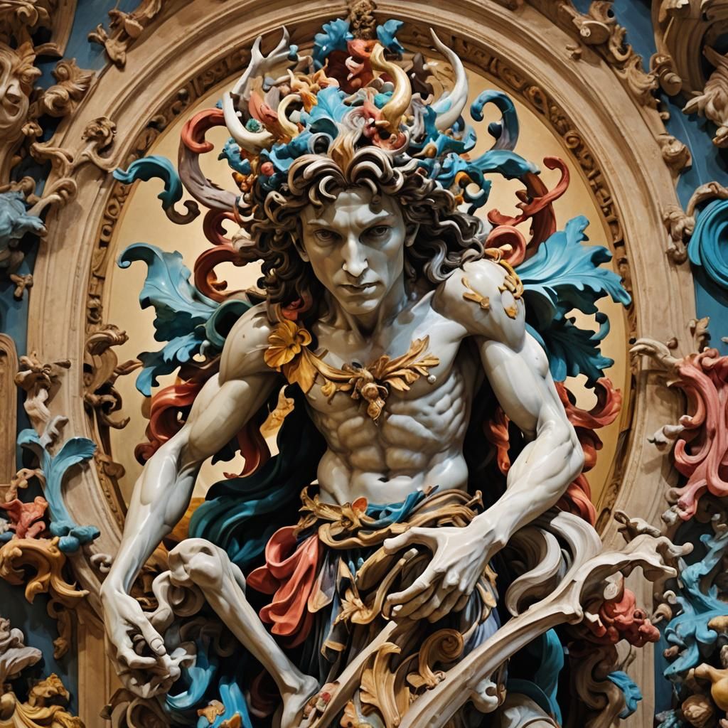 Bernini-Style Sculpture of a Magical Nephilim