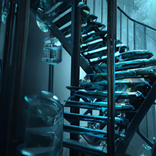 Glass Stairs Ascend in Dark Fantasy Concept Art