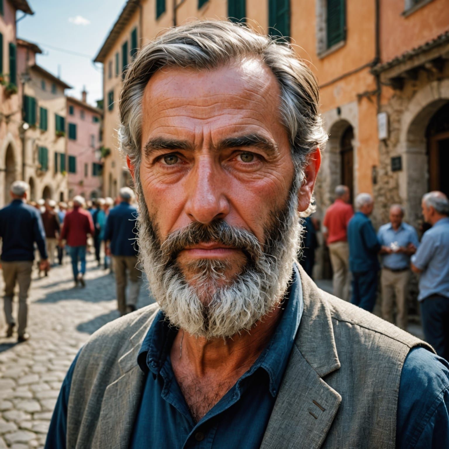 Italian Village Festival Portrait in Professional Photograph...