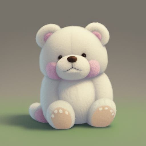 Cute Cartoon Dog with Teddy Bear Body