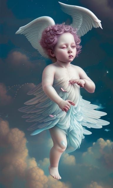 Angel baby in the sky