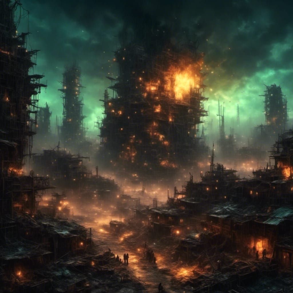 Bioluminescent Glow in a Post-Apocalyptic Wasteland