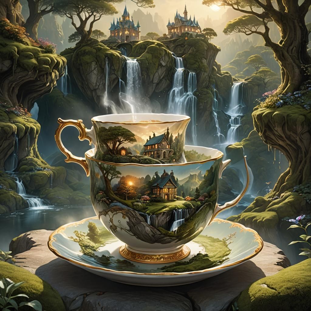 Teacup World: Dreamlike Fantasy Art