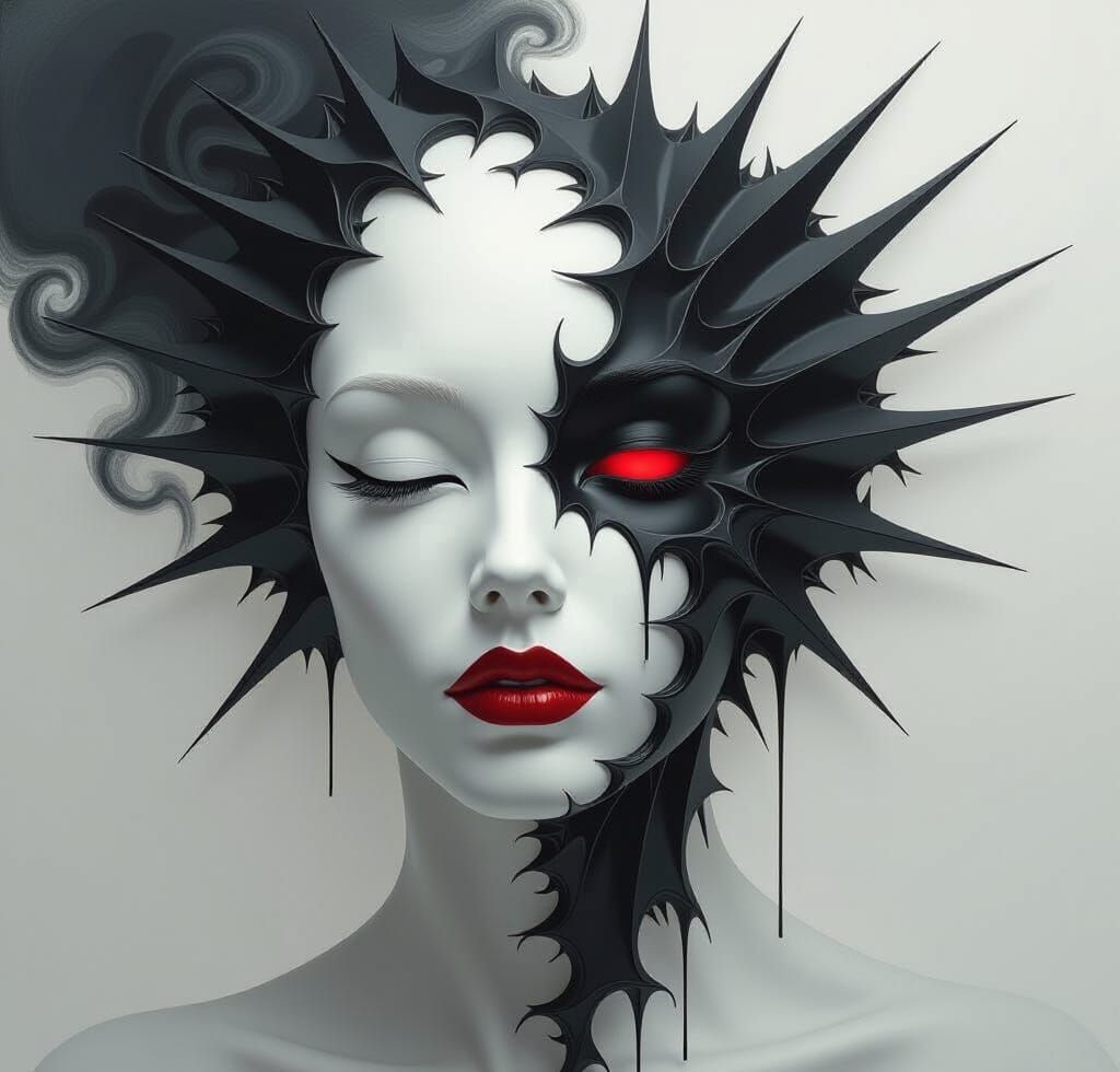 Grotesque Masked Mannequin in Photorealistic Digital Art