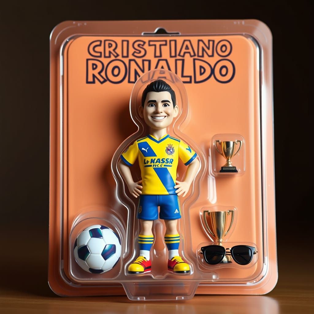 CRISTIANO RONALDO Action Figure in Vibrant Football Kit