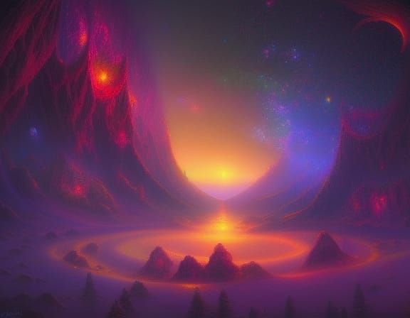 Mesmerizing Galaxy Painting in Digital Art Style