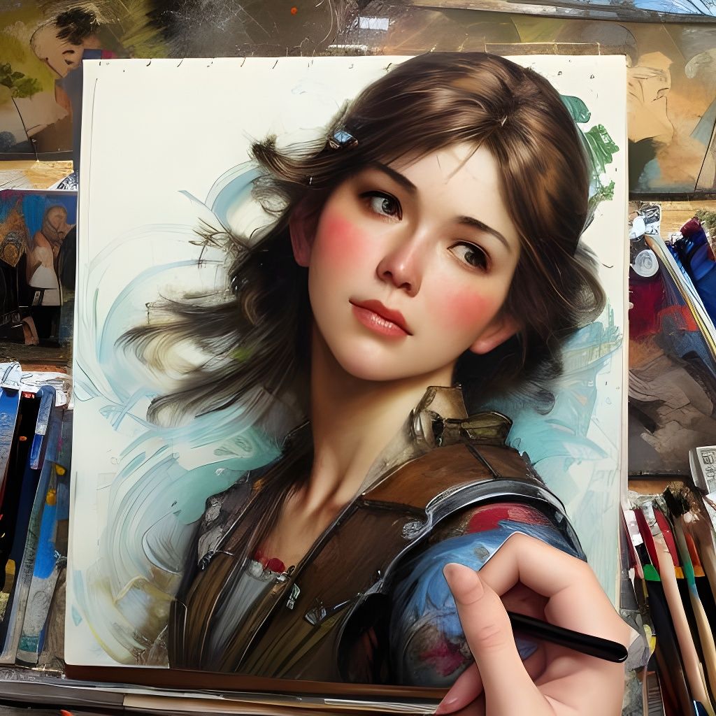 Young Artist as Comic Book Hero in Storybook Illustration