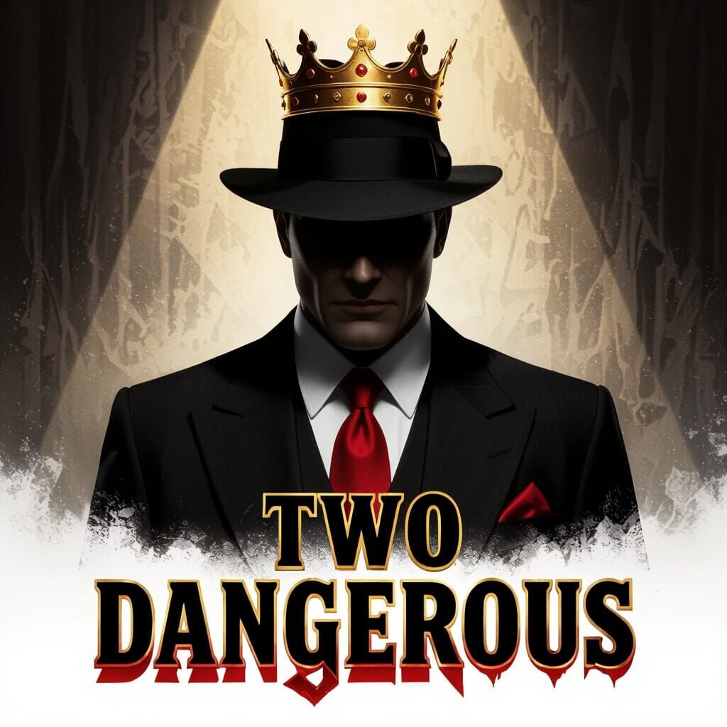 Mafia Boss Silhouette with Crown Emblem