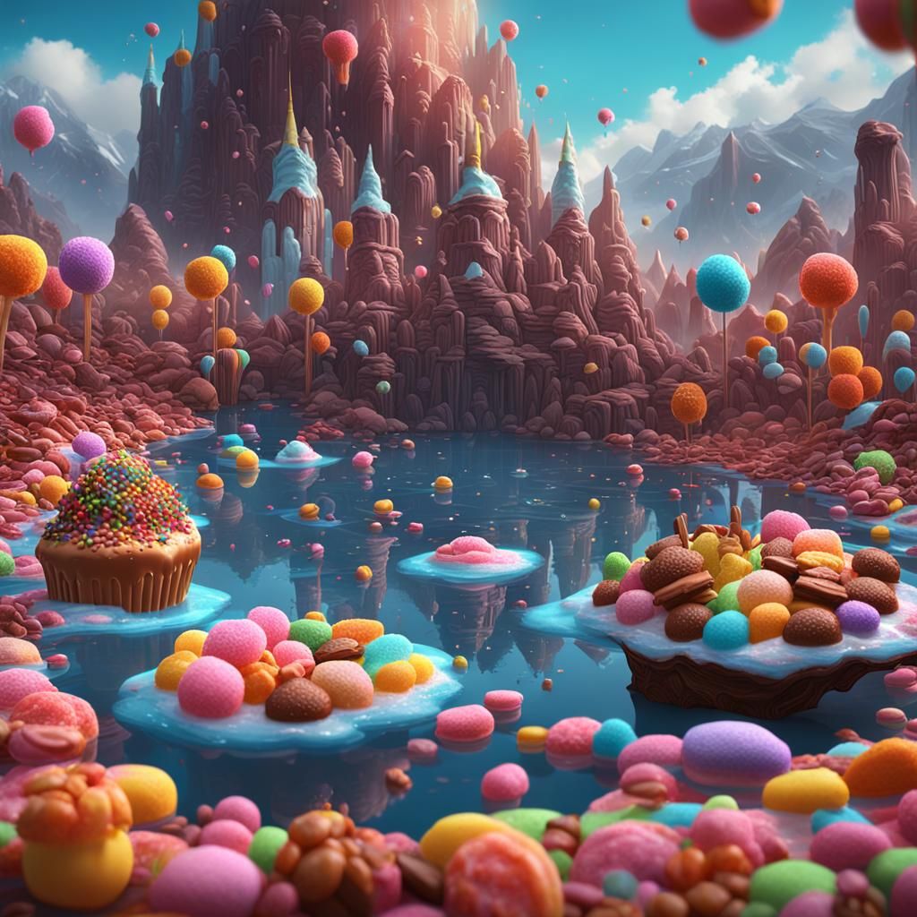 Lake of Sweets: Fantastical Concept Art