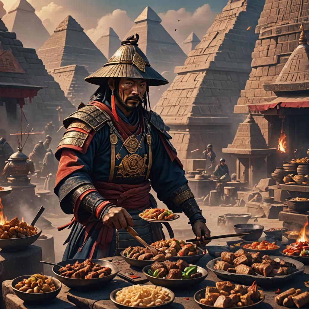 Samurai Chef Kebab Stand at the Pyramids