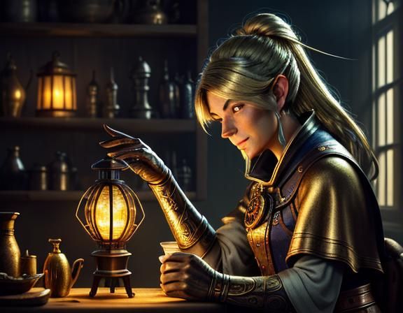 Gnome Creates Automaton: Epic Cinematic Digital Art