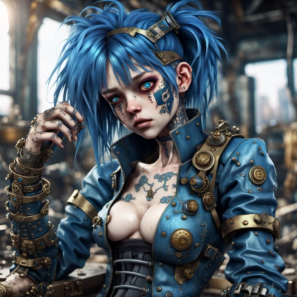 Cyberpunk Luddite Punkette Destroys Golden Dolls