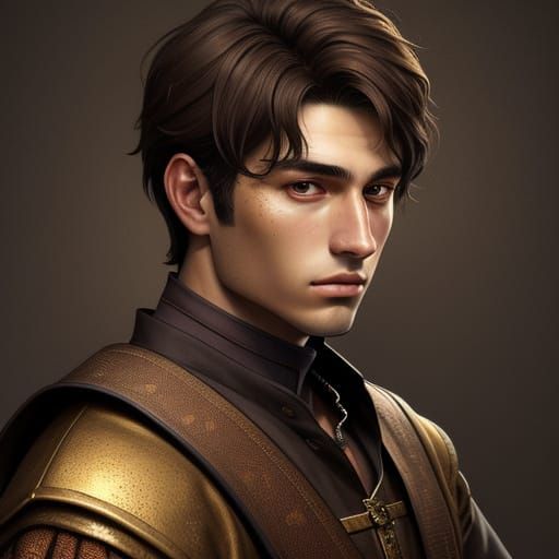 Medieval Teen Portrait in Oil Painting Style