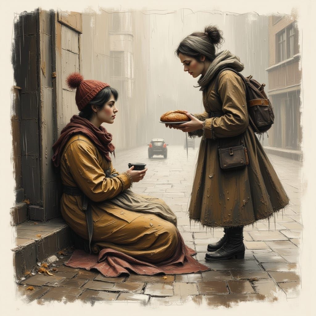 Kind Baker Offers Comfort to Shivering Woman