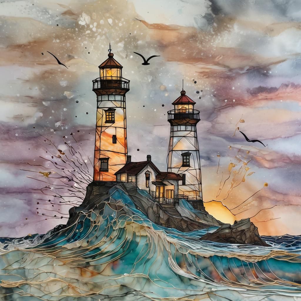 Lighthouse at sunset