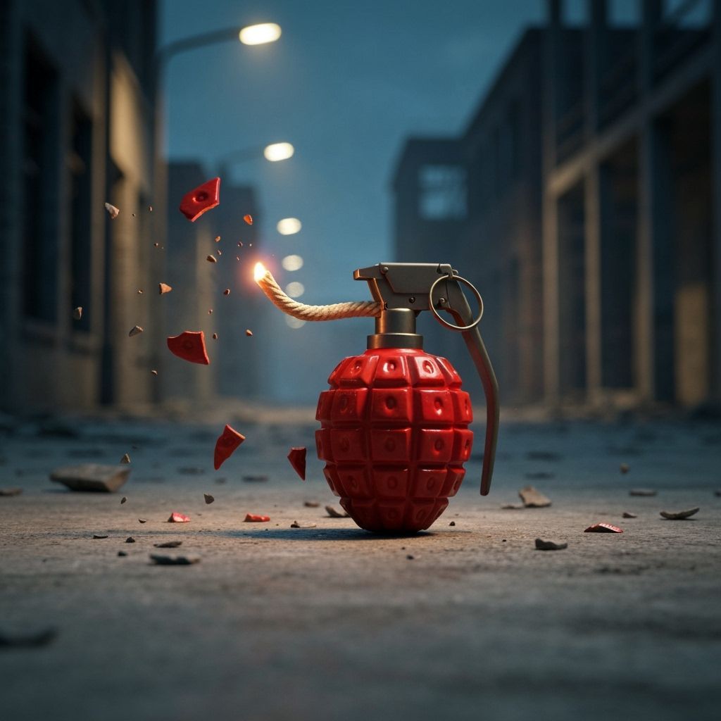 Strawberry Grenade About to Explode: Cinematic Slow Motion
