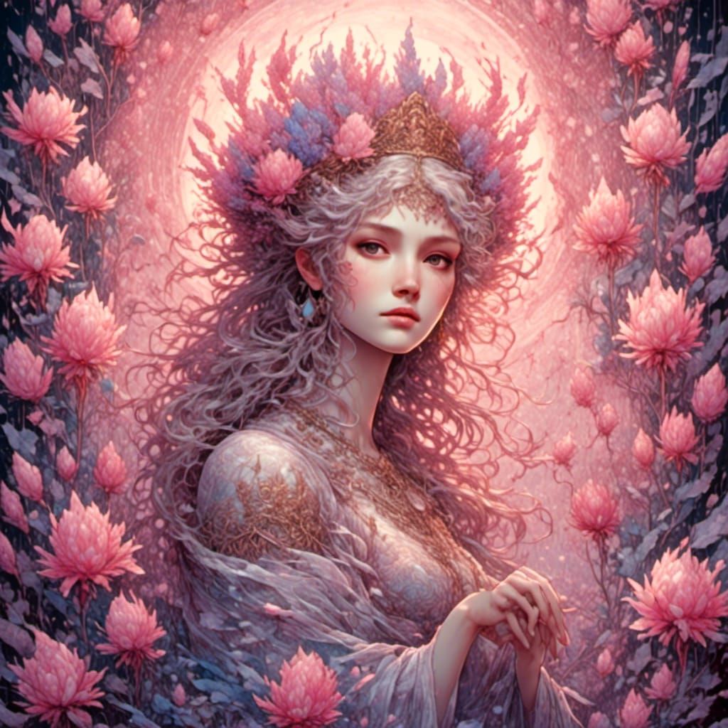 Exploding Hyacinth Fruit: Stylized Watercolour AI Art