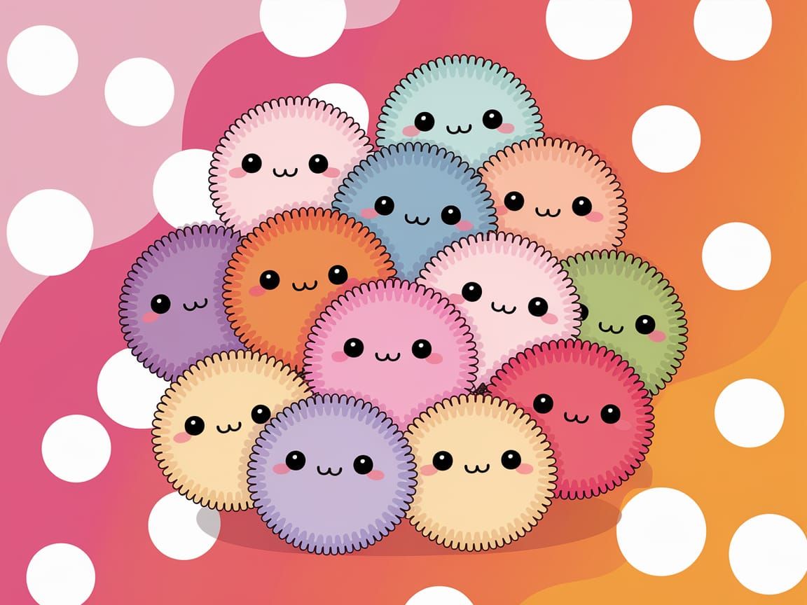 Pastel Creatures in Whimsical 3D Cartoon Style