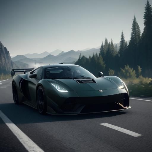 Futuristic Mega Car in 3D Cinematic Style