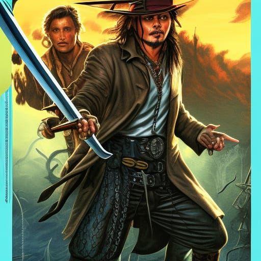 Epic Sword Battle: Comic Book Art