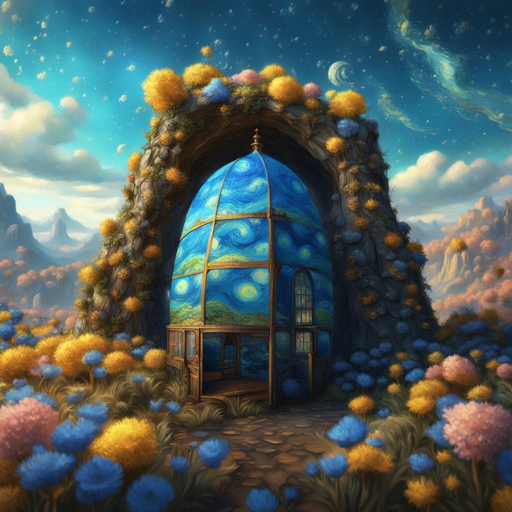 Fantastical Landscape in Van Gogh Style