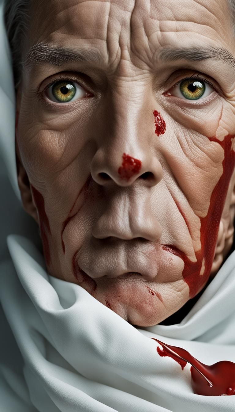 Nun with Bloodstain: Professional Portrait Photography