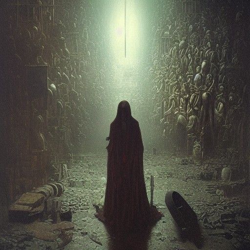 Sinister Anomaly: Surreal Oil Painting