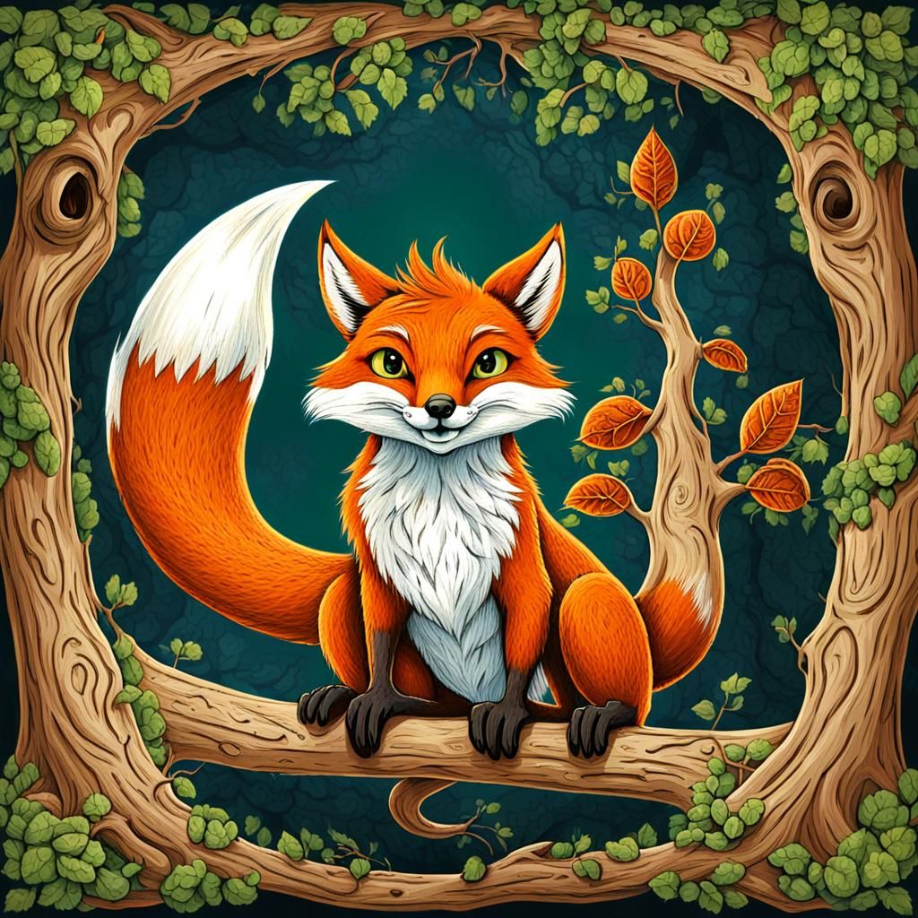Ratatoskr: Mischievous Fox on Yggdrasil