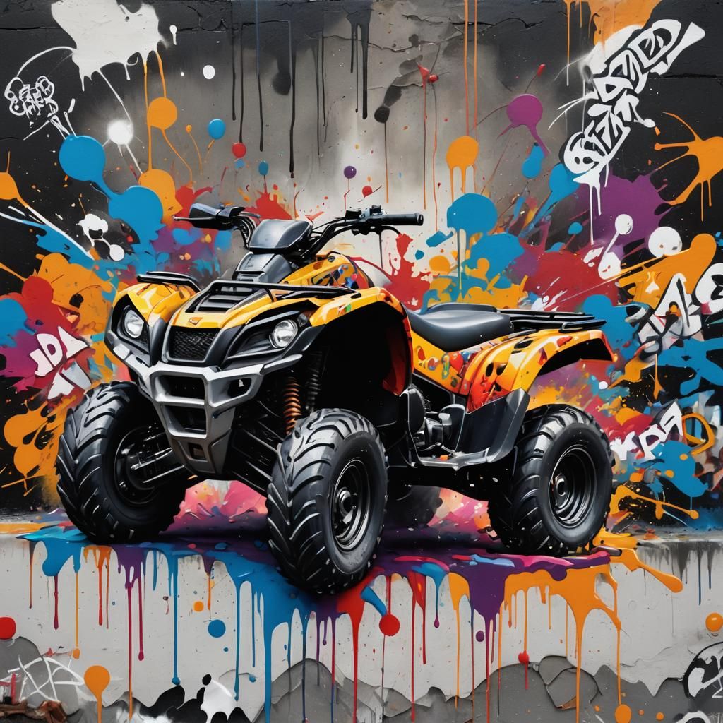 ATV in Graffiti Splash Art Style