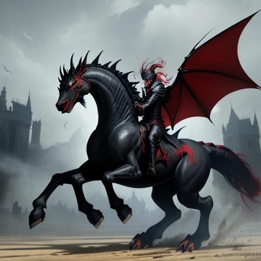 Sinister Horse Dragon Artwork