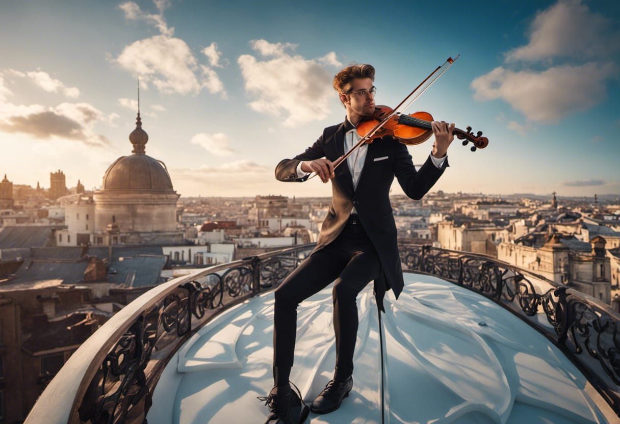A Violinist on the Roof of Paris