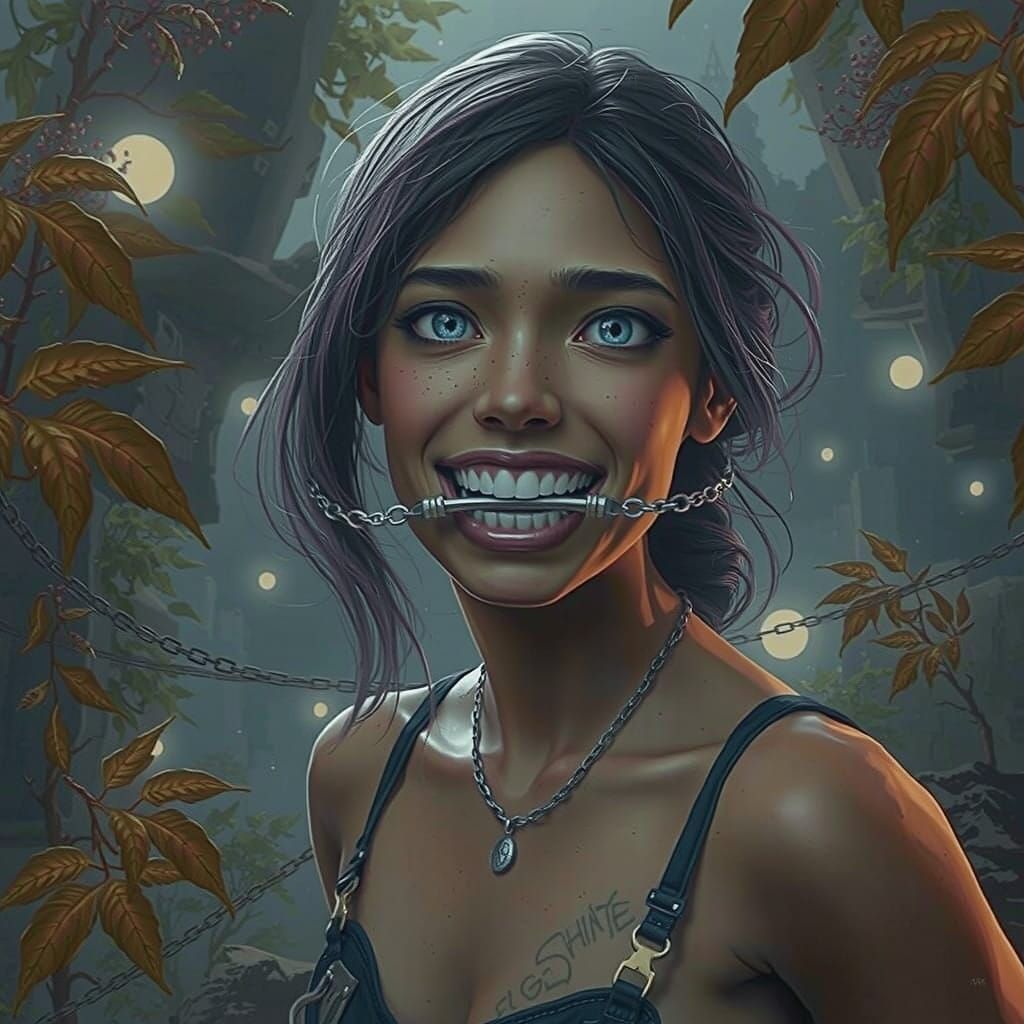 Muted Figure in Dark Fantasy Landscape